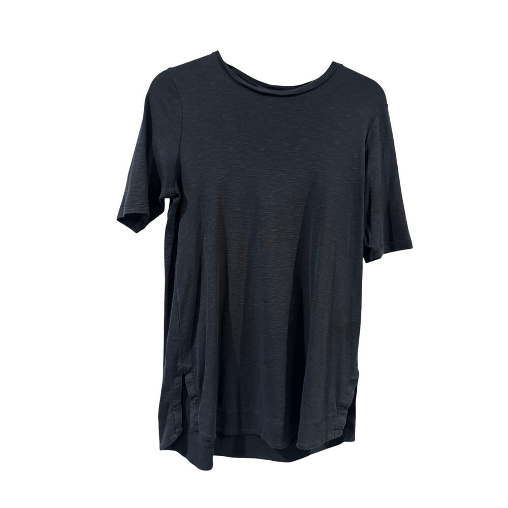 J. Jill Pima Black Cotton Shirttail Tunic Medium